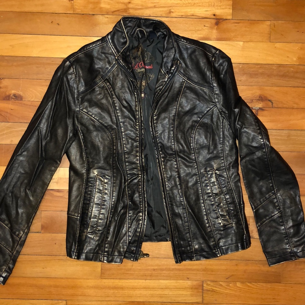 Faux leather jacket